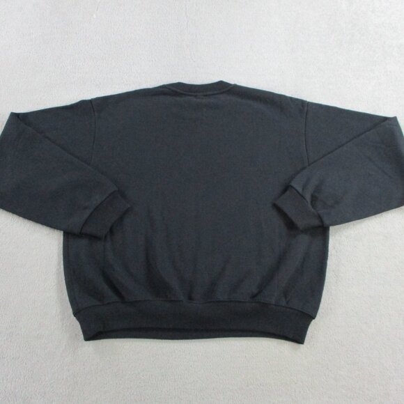 SKIMS Cotton Fleece Crewneck Pullover Womens Large Onyx Sweatshirt Sweater NEW - Picture 3 of 9